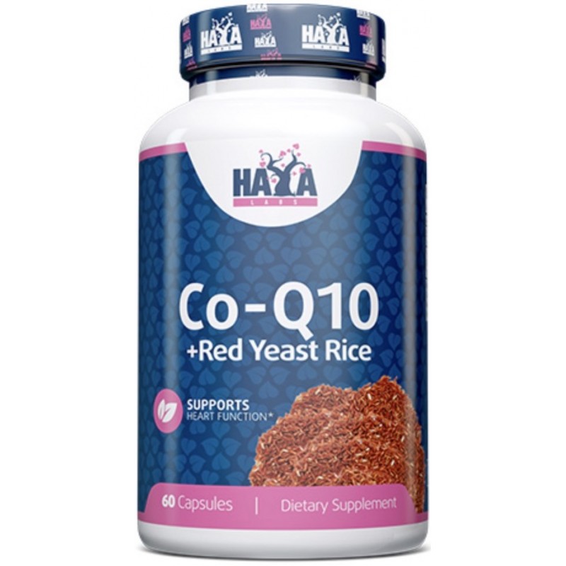 Haya Labs Co-Q10 60 mg & Red Yeast Rice 500 mg 60 kapslit